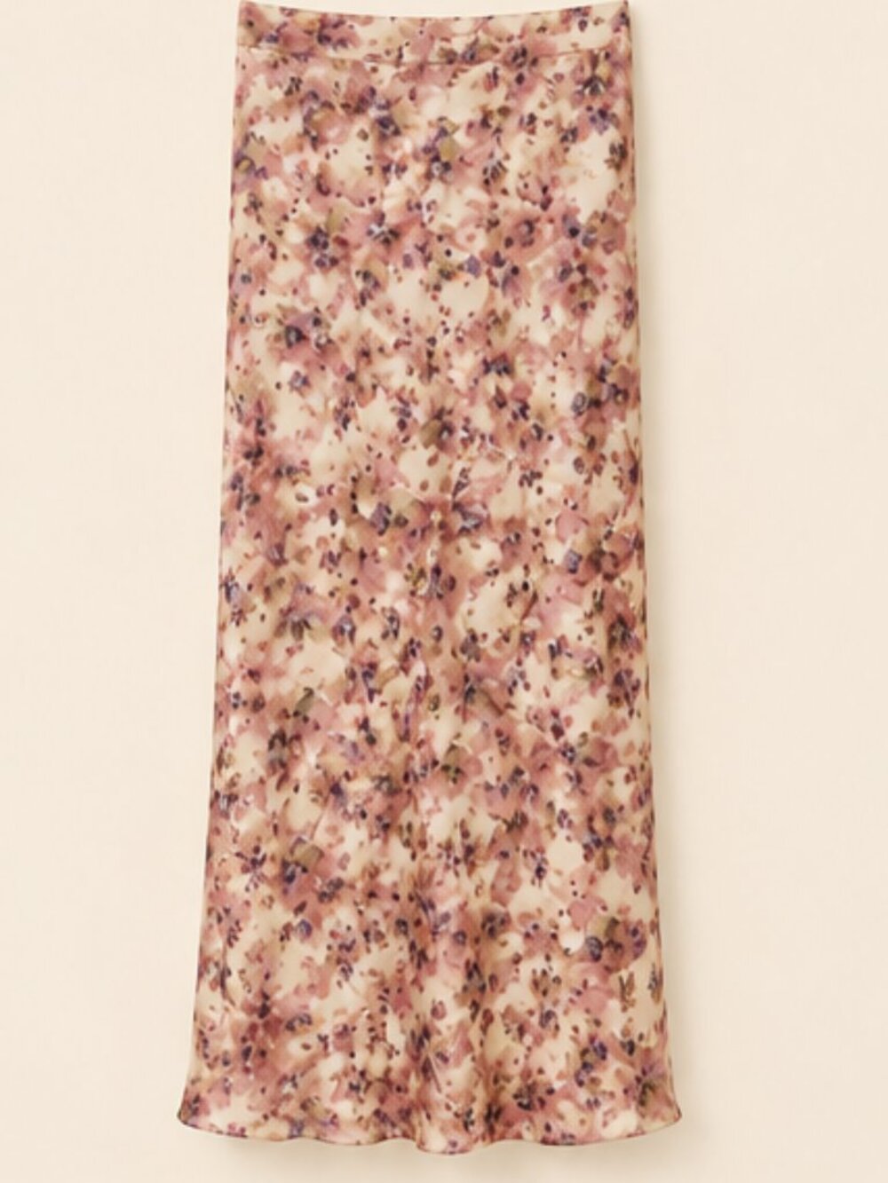 NWT Romantic Floral Satin Maxi Skirt Cottagecore Bohemian Fest Slip Medium BTFBM - Picture 3 of 9